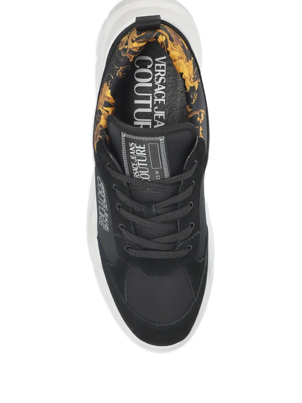 Versace Jeans Couture Sneakers met bloemenvlakken Zwart