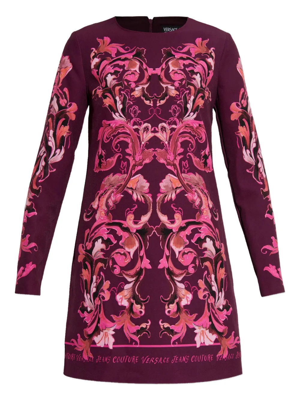 Versace Jeans Couture printed long-sleeve mini dress - Rosa
