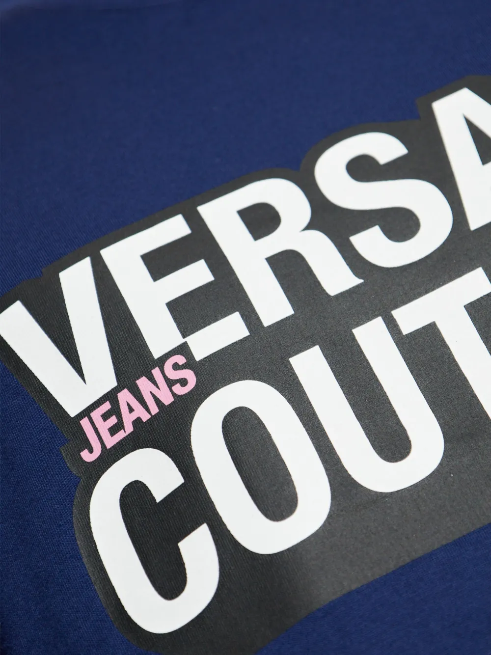 Versace Jeans Couture T-shirt met logoprint Blauw