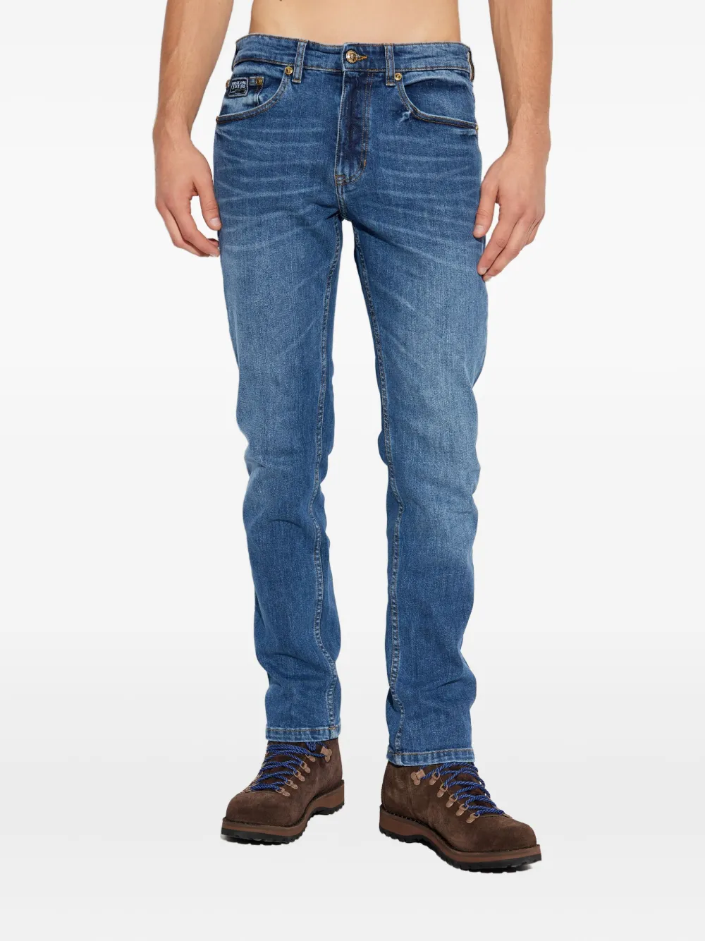 Versace Jeans Couture Pocket Jeans In Blue