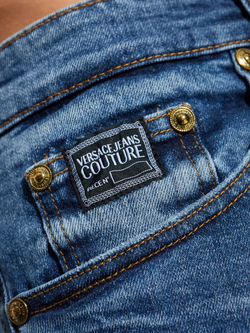 Versace Jeans Couture Pocket Jeans In Blue