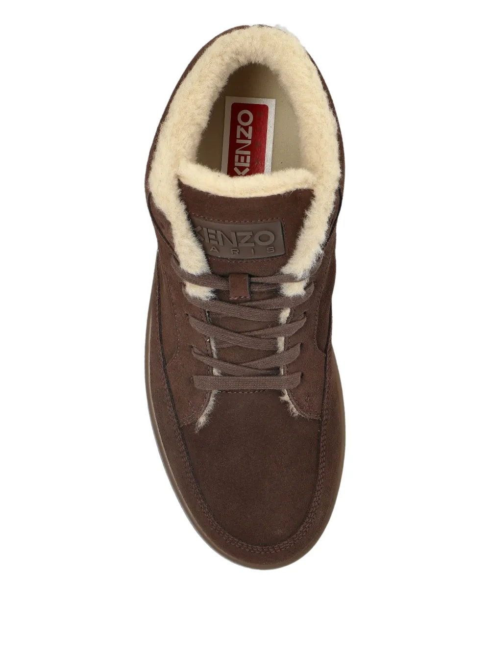 Kenzo Sneakers met afwerking van bont Bruin