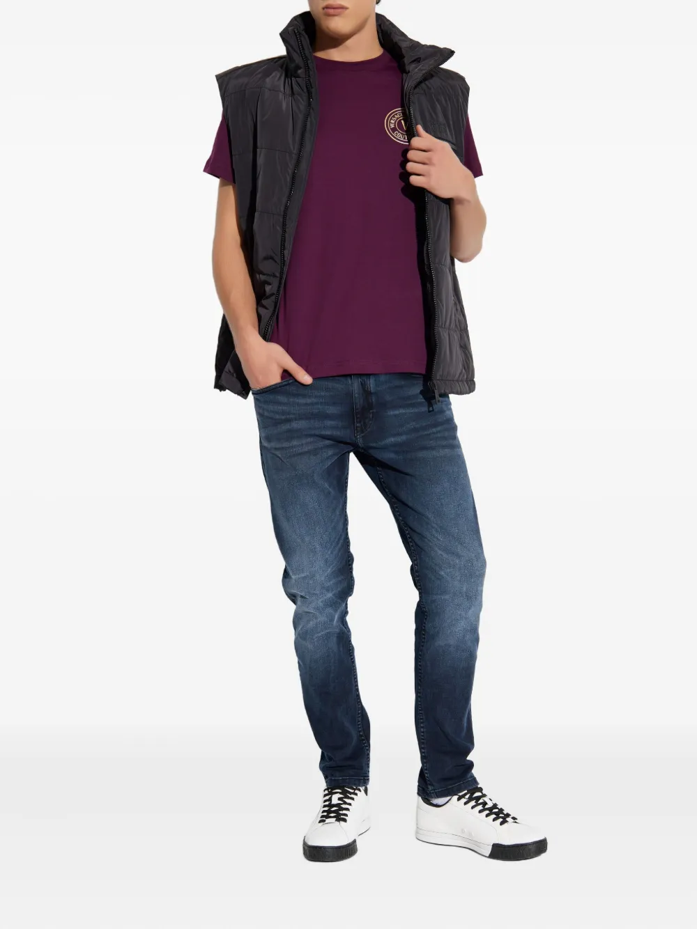 Versace Jeans Couture Gesteppte Weste mit Reißverschluss | Daunenjacken | Image 2