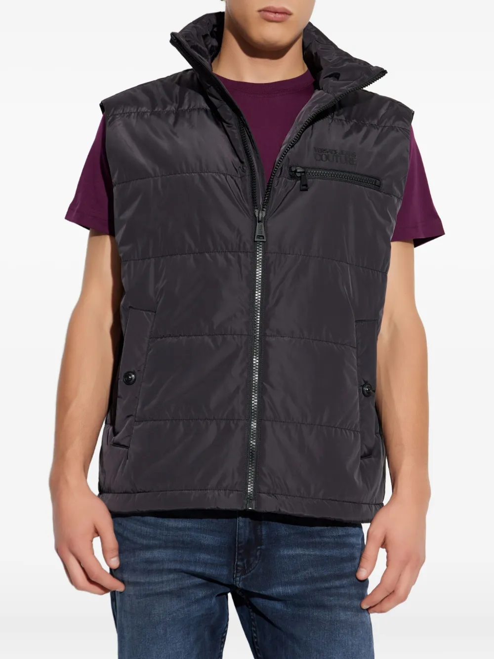 Versace Jeans Couture Gewatteerde bodywarmer Zwart