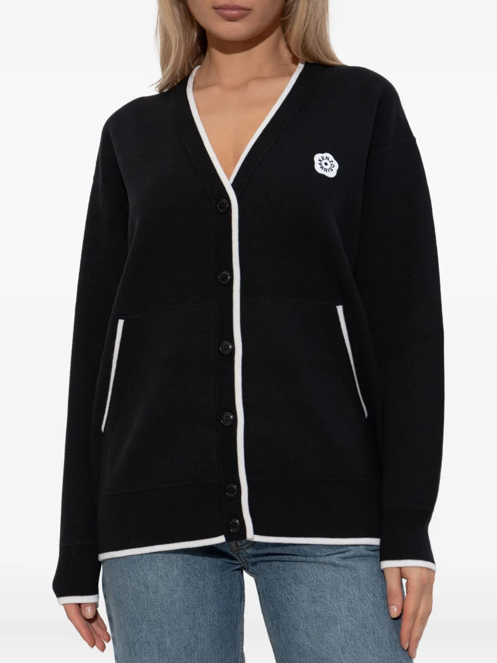 Kenzo Vest met afwerking met applicatie Zwart