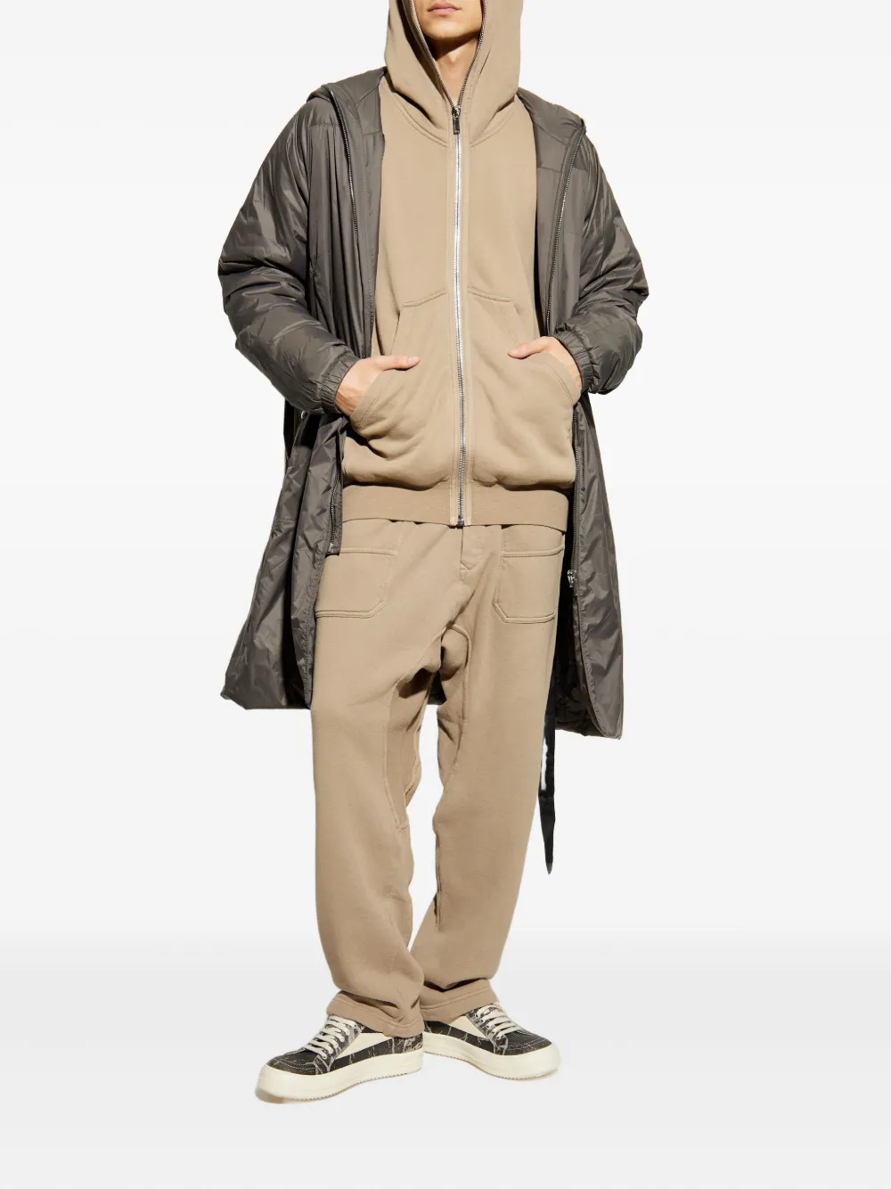 Rick Owens DRKSHDW pocket drawstring track pants - Beige