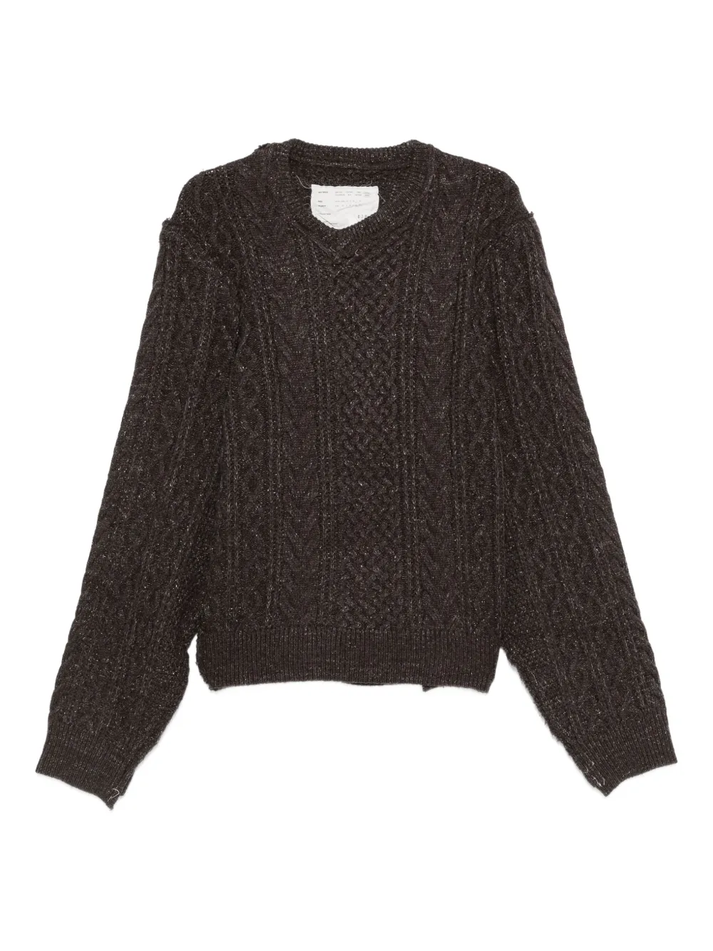Camiel Fortgens pull en maille torsadée | marron | Image 1
