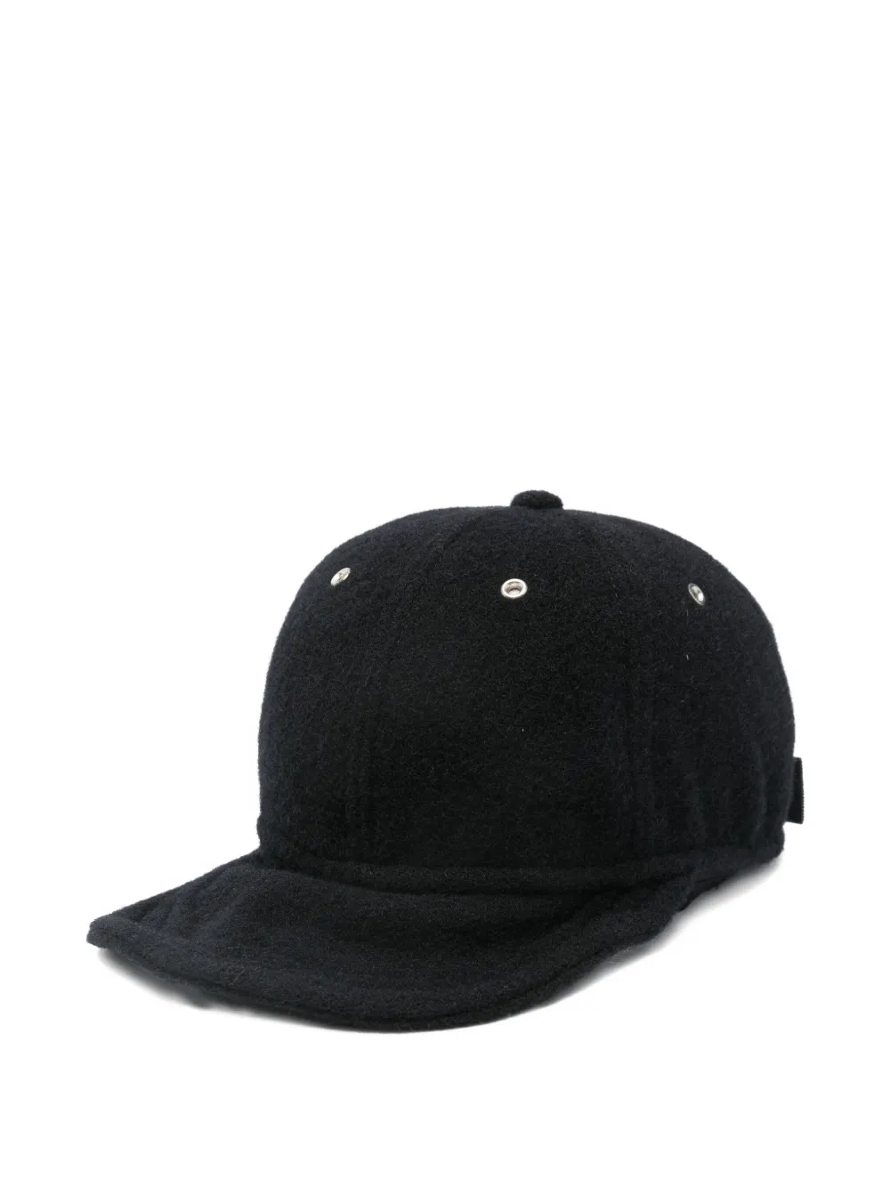 Camiel Fortgens Eyelet-detail Wool Cap In Black