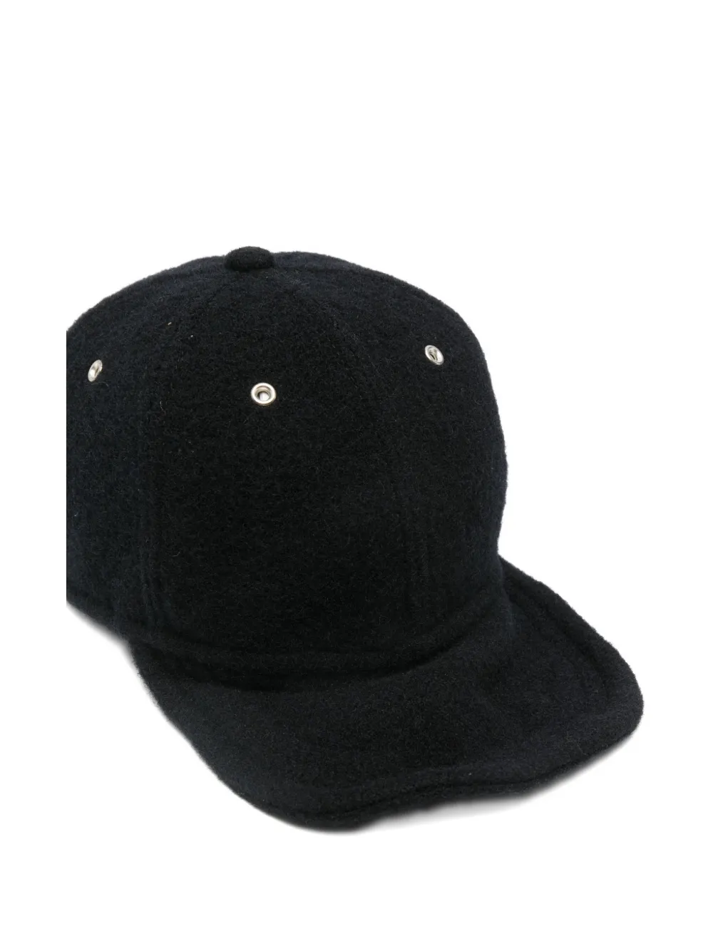Camiel Fortgens Eyelet-detail Wool Cap In Black