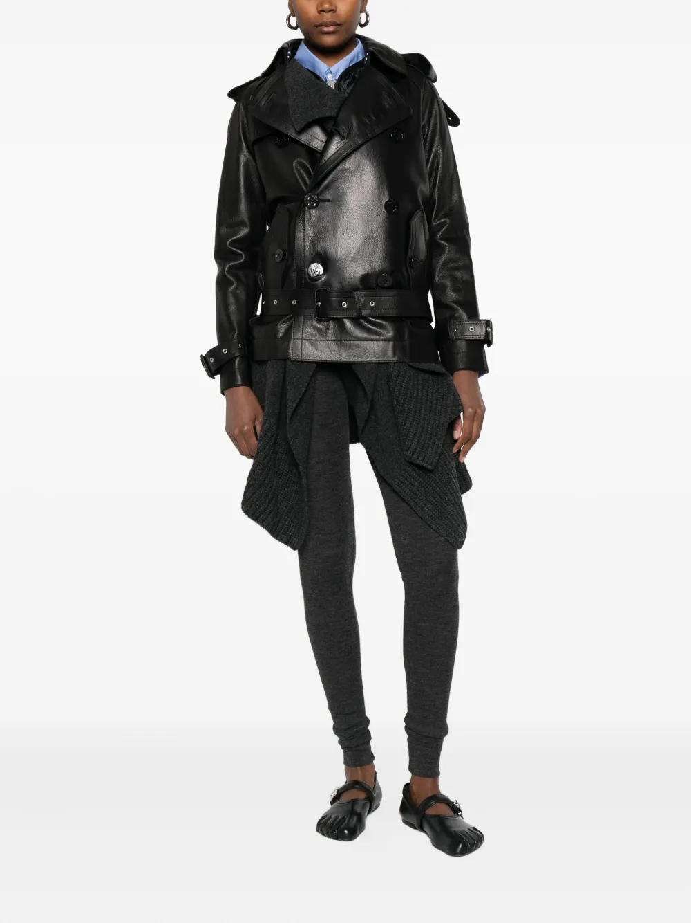 sacai chamarra de piel con doble botonadura | Chamarras de piel | Image 2