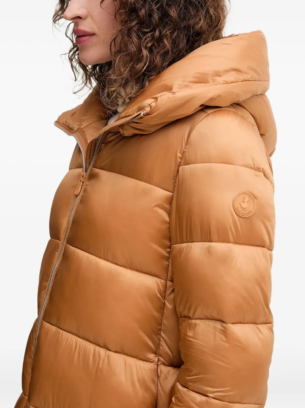 Save The Duck Lysa Hooded Padded Coat In Brown