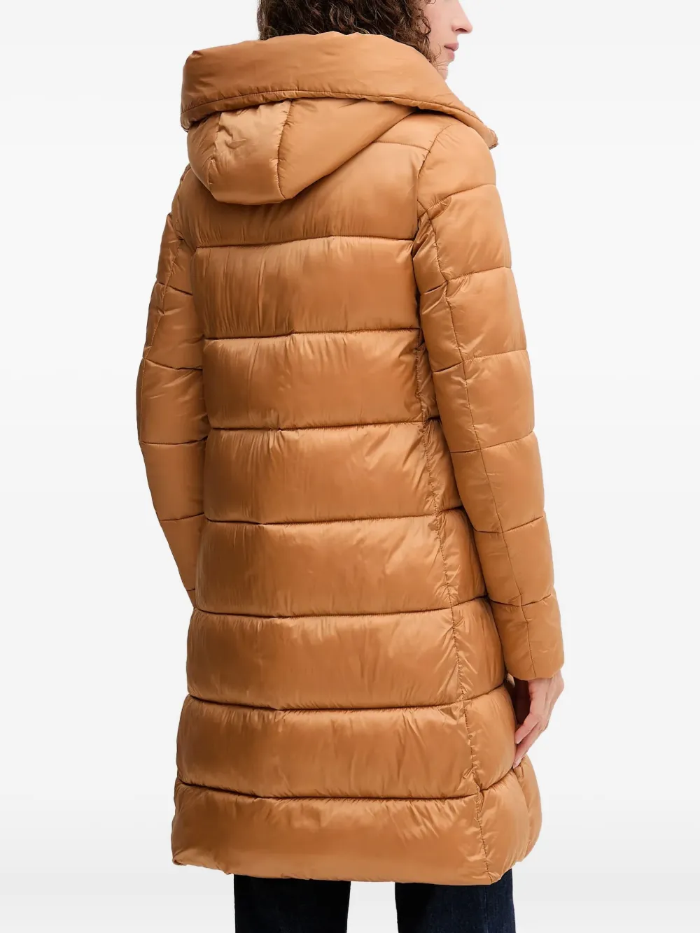 Save The Duck Lysa Hooded Padded Coat In Brown