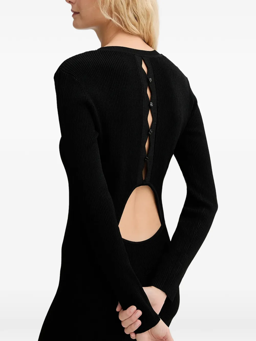 Sessun Cut-out Midi Dress In Black