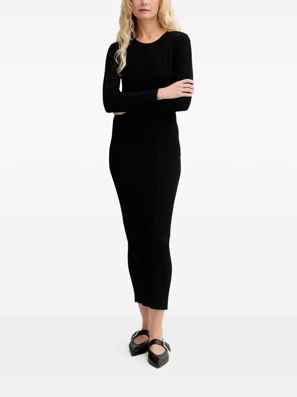 Sessùn cut-out midi dress - Zwart