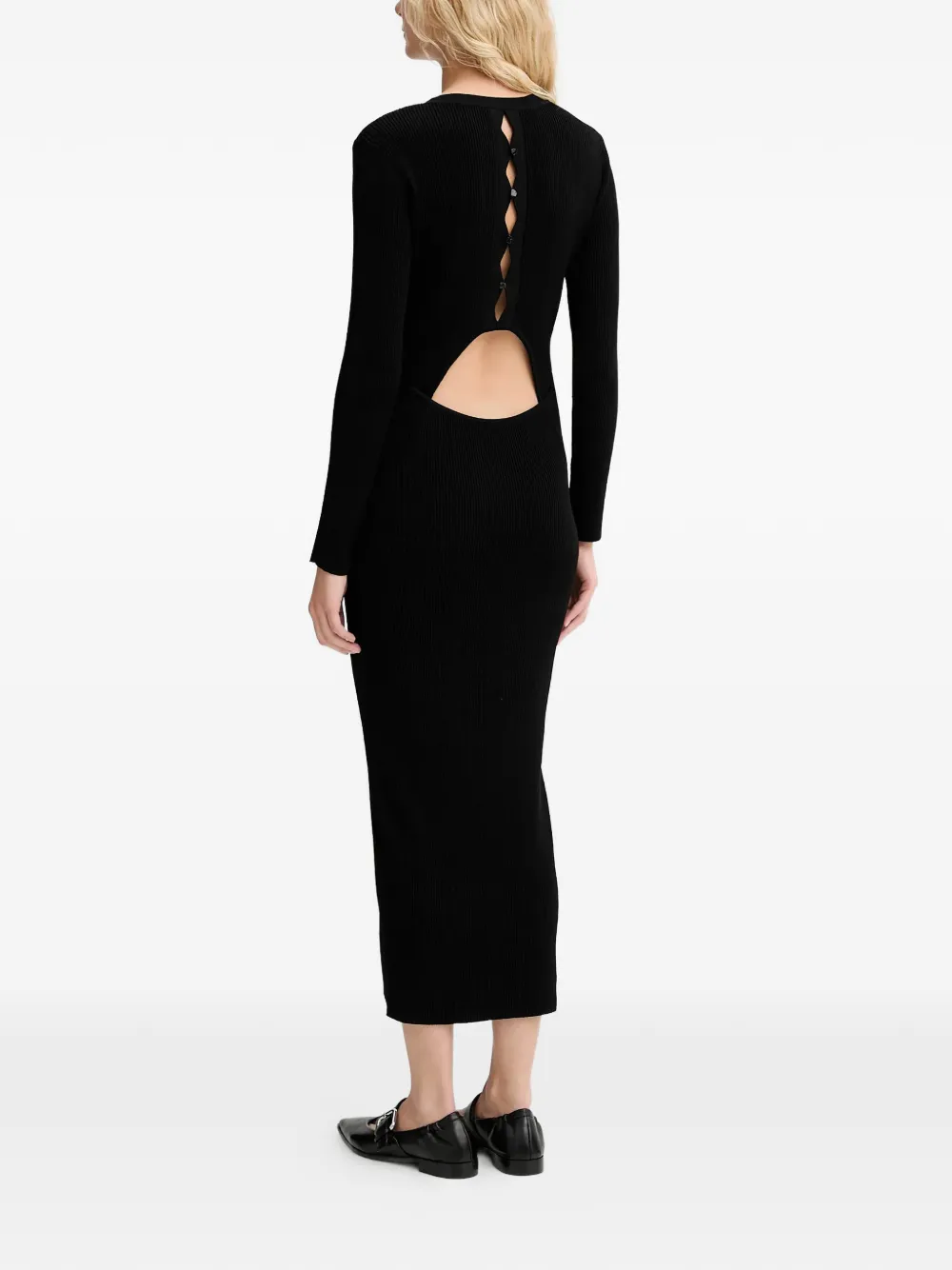 Sessun Cut-out Midi Dress In Black