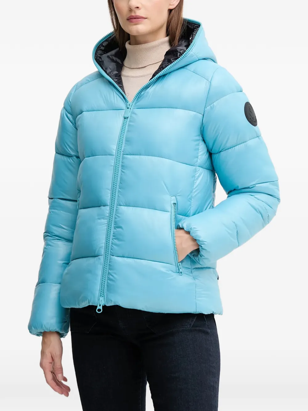 Save The Duck Lois hooded padded jacket - Blu