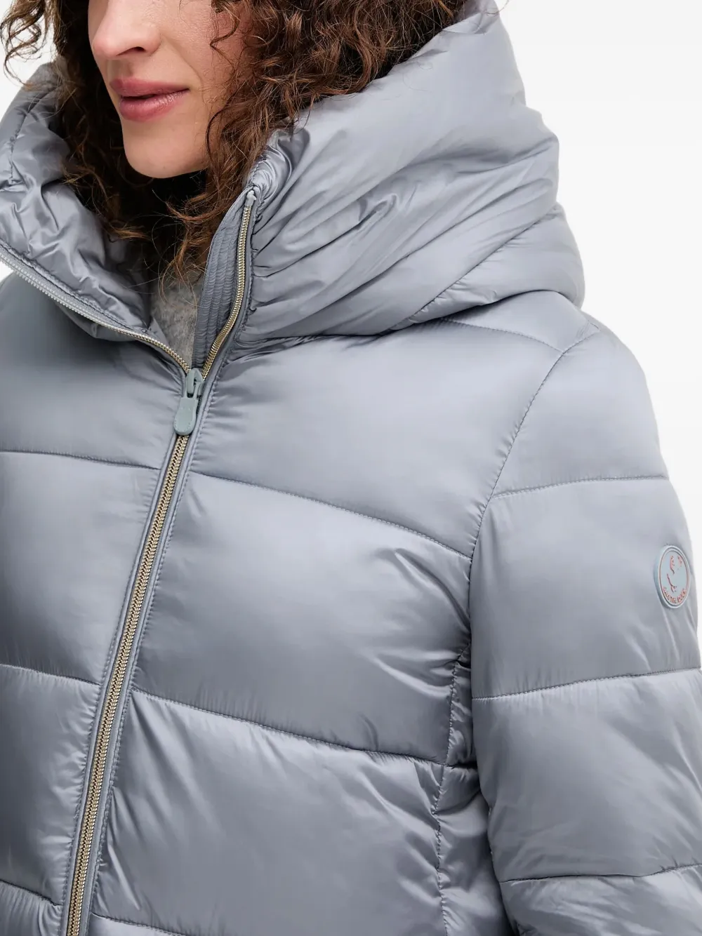 Save The Duck Lysa Hooded Padded Coat In Gray