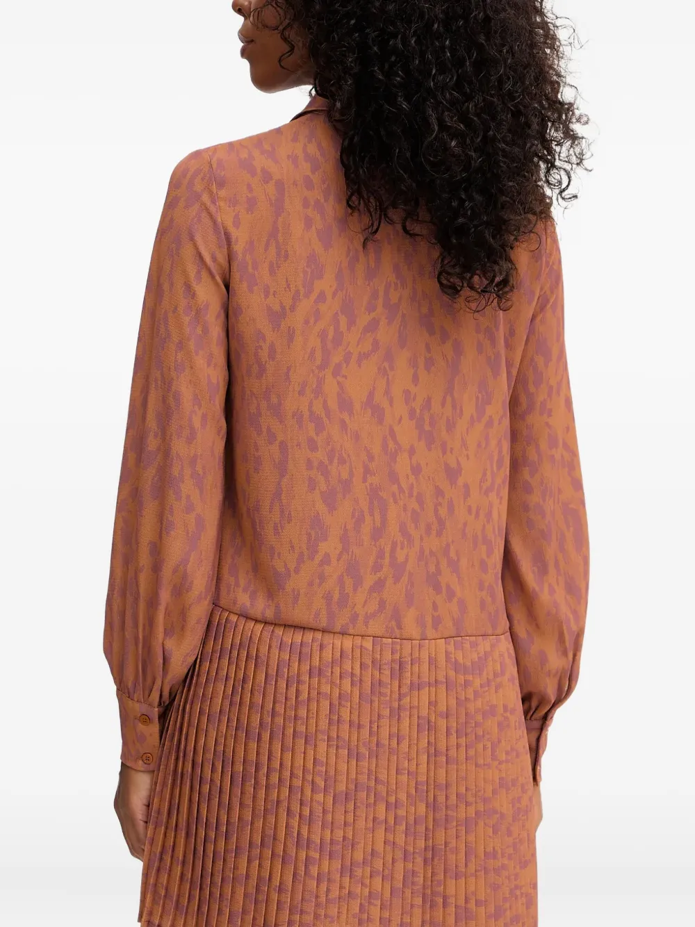 Silvian Heach Pleated Mini Dress In Brown