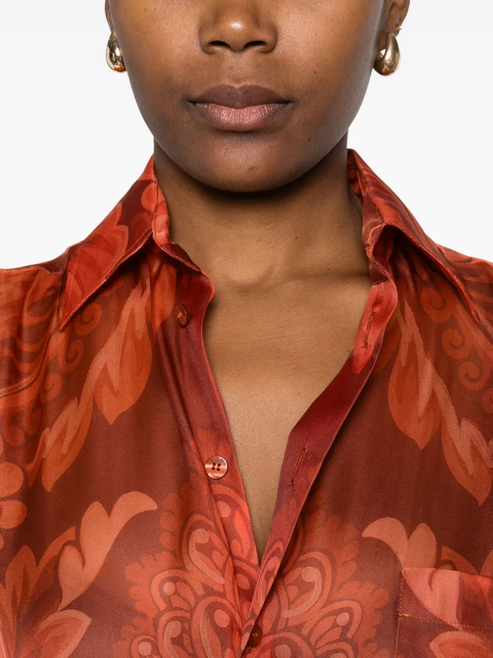 ETRO blouse met bloemenprint Rood