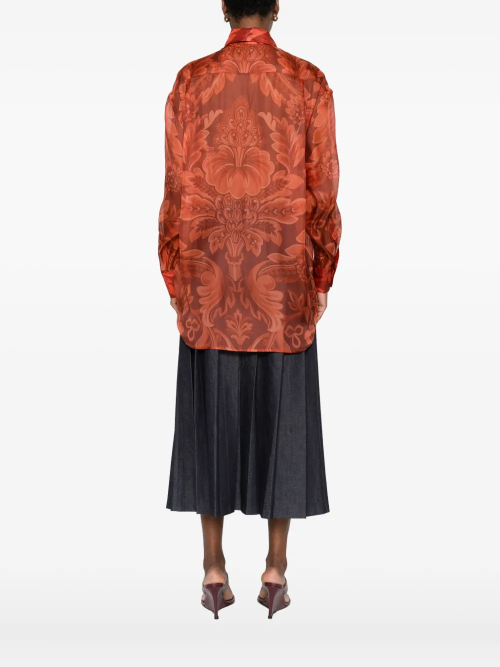 ETRO blouse met bloemenprint Rood