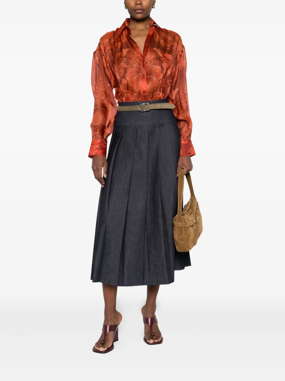 ETRO floral-print shirt - Rood