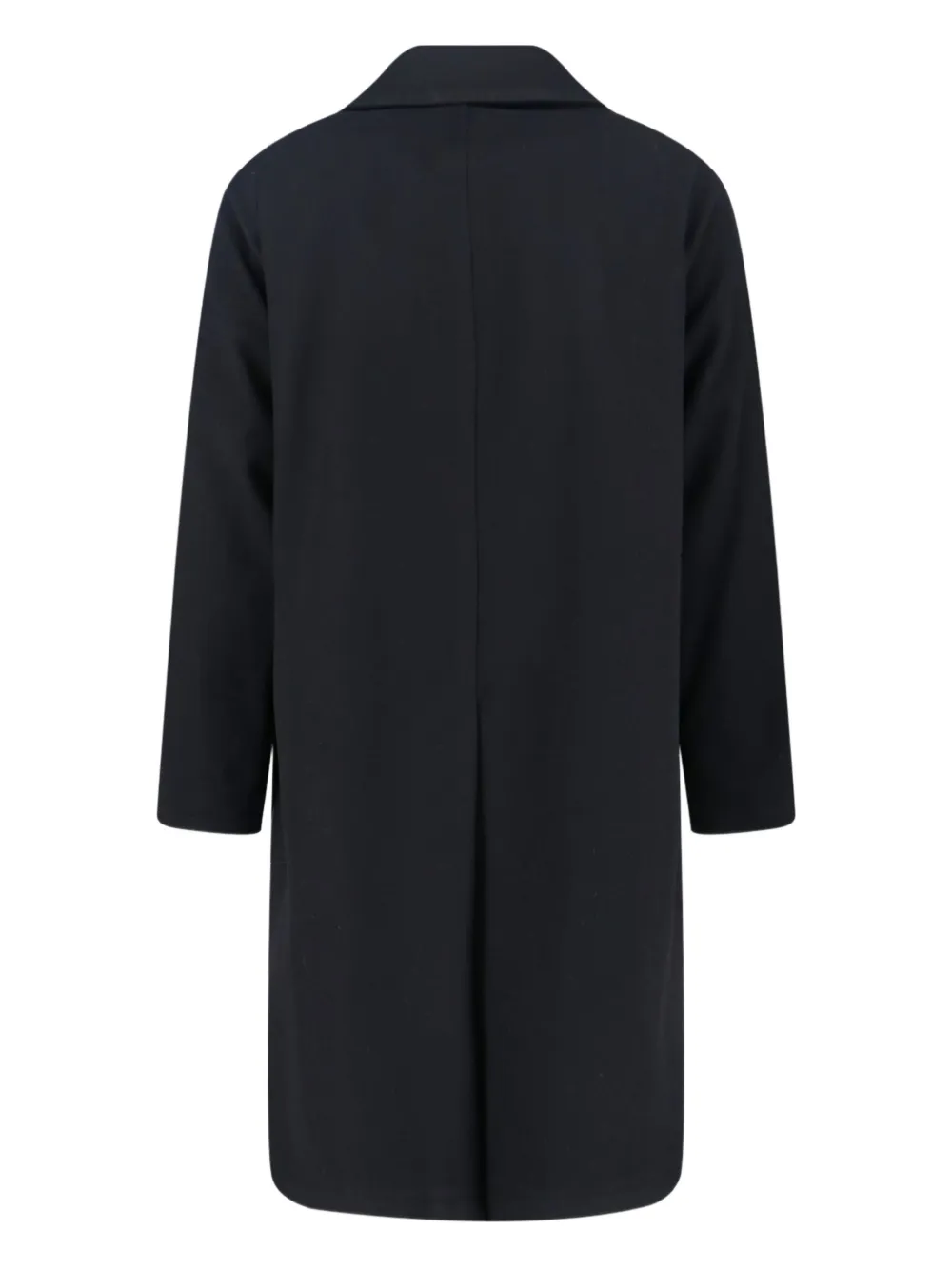 Tagliatore Straight Cut Coat With Concealed Button Placket In Blue
