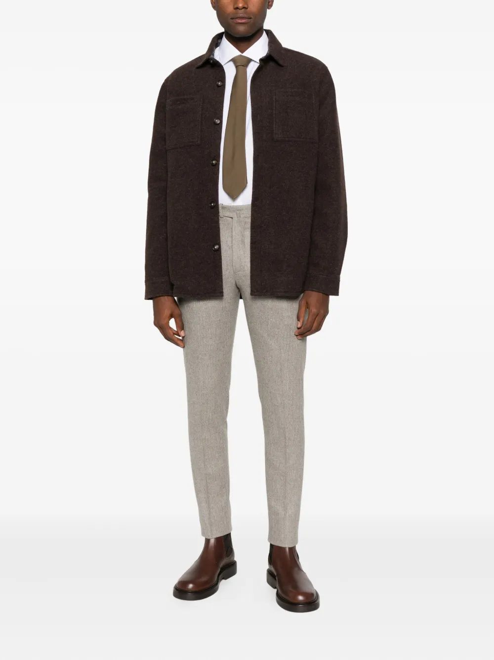 Tagliatore Broek met gemêleerd-effect - Grijs