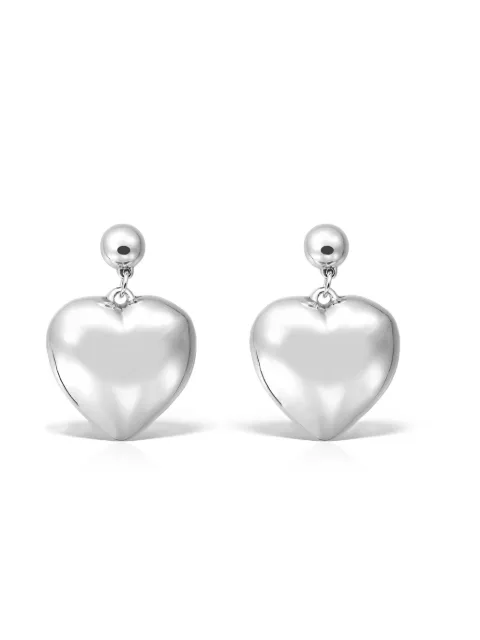 OBSIDIAN heart drop earrings