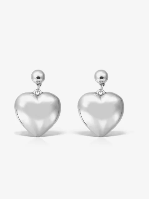 OBSIDIAN aretes con detalle de corazón y cristales