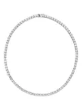 OBSIDIAN stone tennis necklace - Silver
