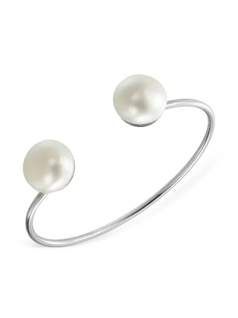 OBSIDIAN pulsera con perlas de agua dulce