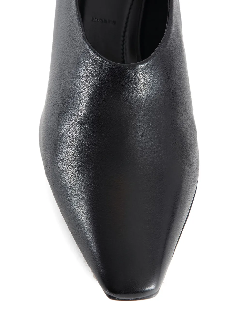 Aeyde 60 mm leren loafers met vierkante neus Zwart