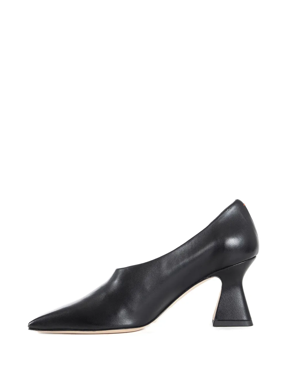 Aeyde 60 mm leren loafers met vierkante neus Zwart