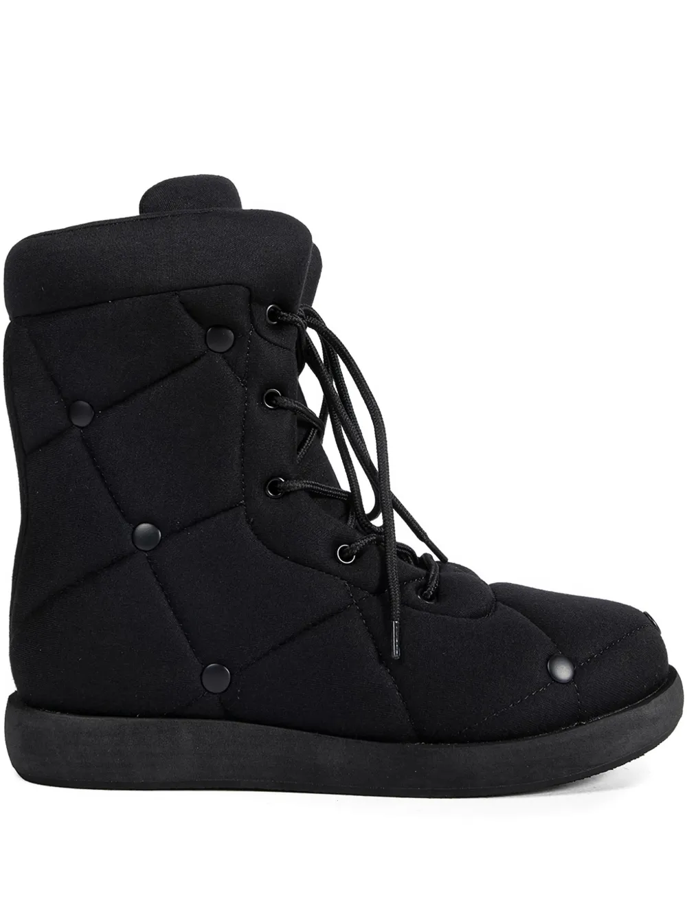 Yohji Yamamoto  PE/Tricot quilted boots | Black | Image 1