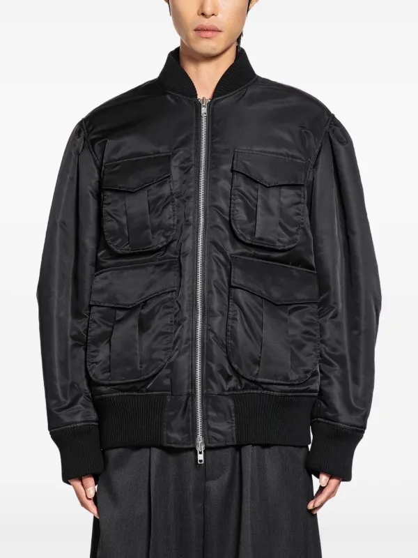 Simone Rocha Multi Pocket Bomber Jacket in Black