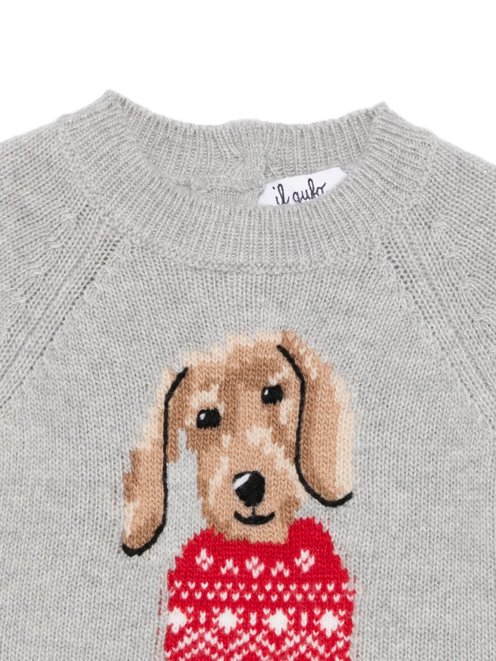 Il Gufo Embroidered Sweater In Gray
