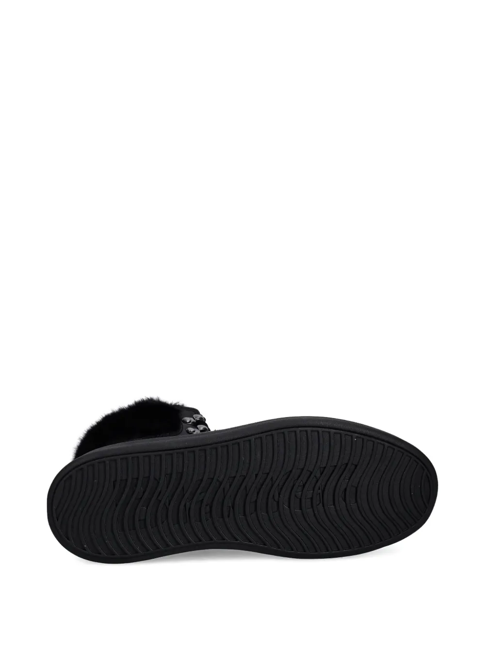 Blauer Emery01 faux-fur lace-up boots Zwart