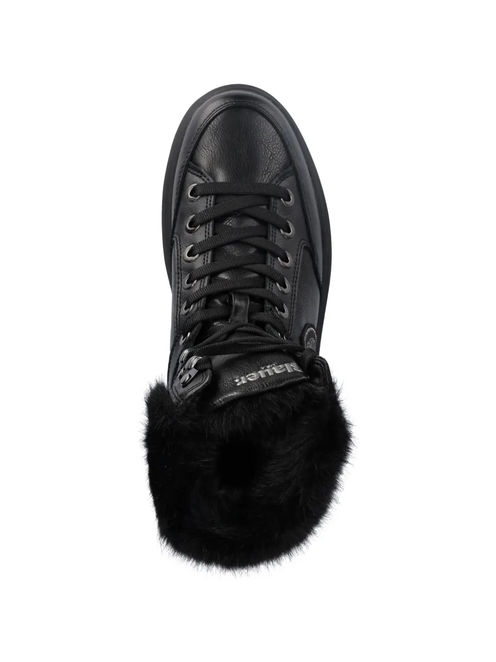 Blauer Emery01 faux-fur lace-up boots Zwart