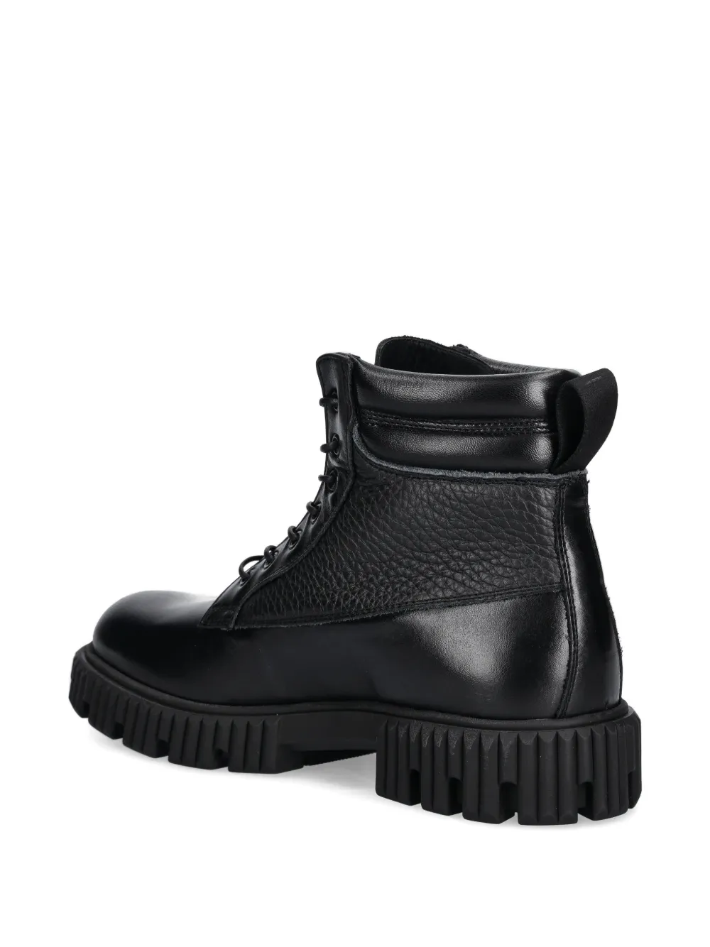 Baldinini lather lace-up boots Zwart