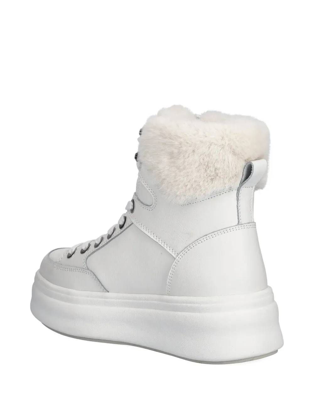 Blauer Emery veterlaarzen met afwerking van imitatiebont Wit