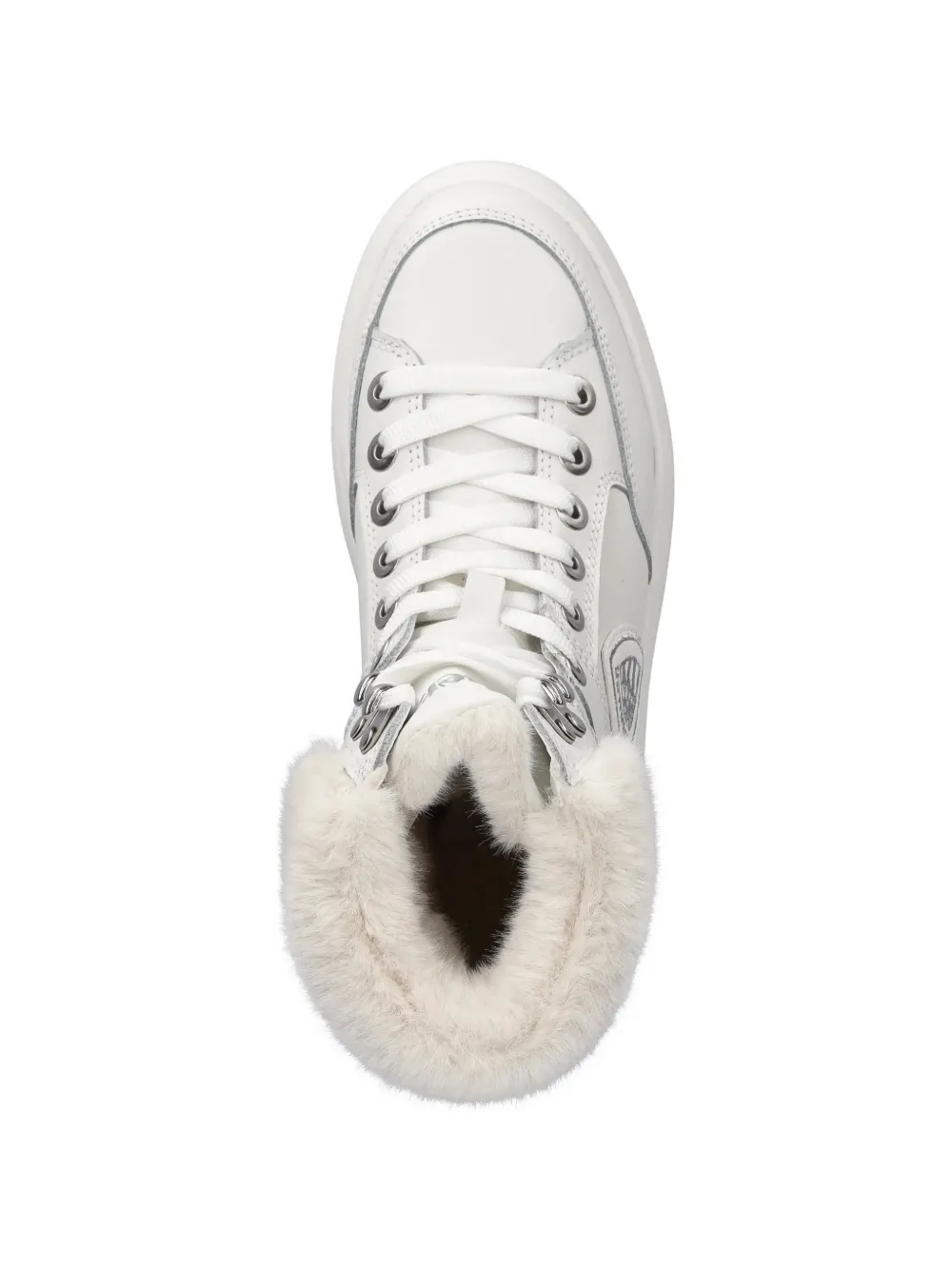 Blauer Emery veterlaarzen met afwerking van imitatiebont Wit