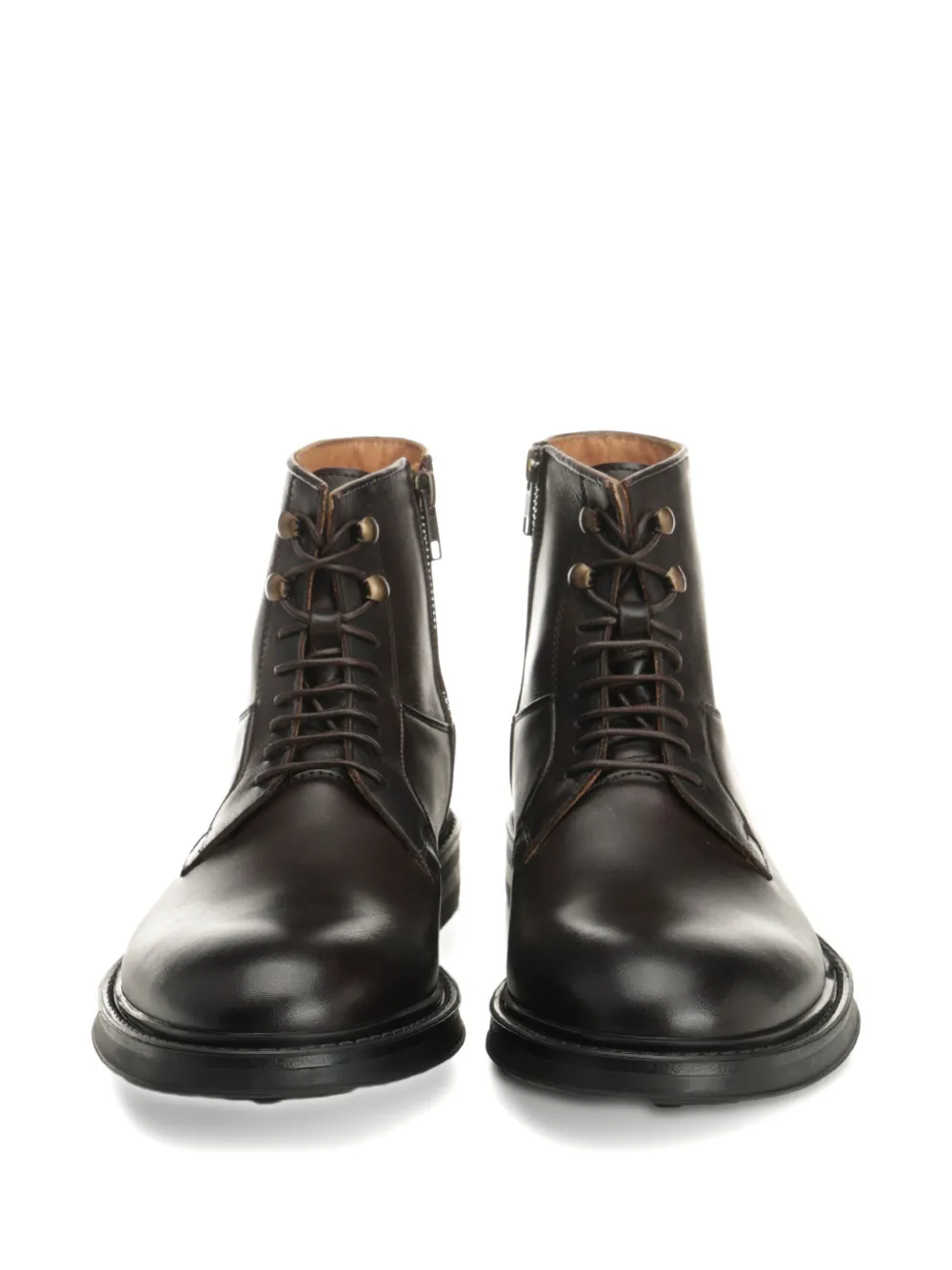Corvari Leather Biker Boots In Black