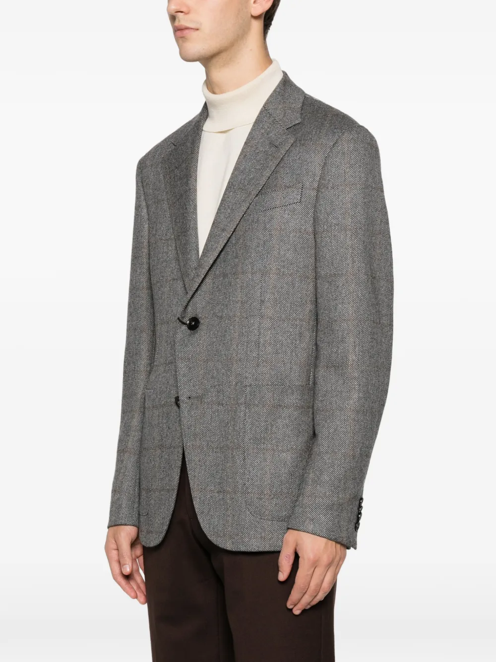 Zegna button-fastening blazer Grijs