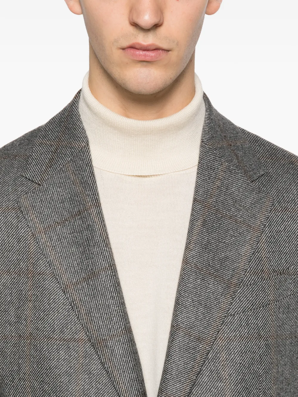 Zegna button-fastening blazer Grijs