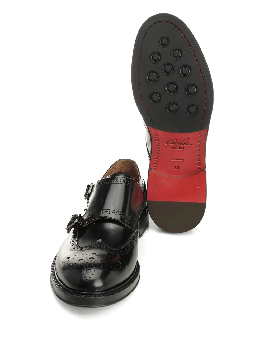 corvari Leren loafers Zwart