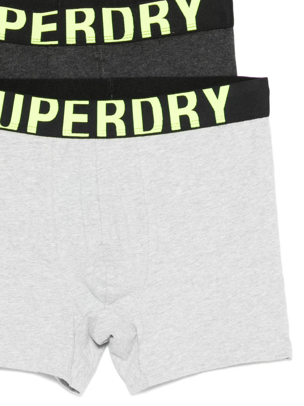 Superdry Logo-waistband Boxers (pack Of Two) In Gray