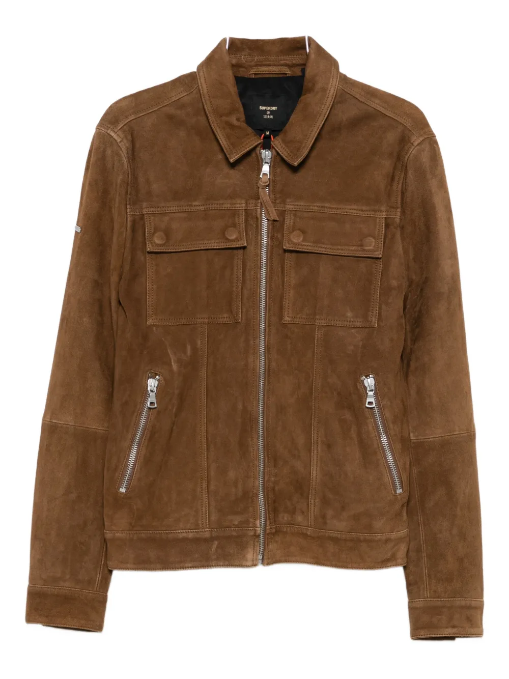 Superdry zip-up leather jacket | marrón | Image 1