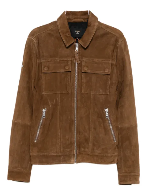 Superdry zip-up leather jacket