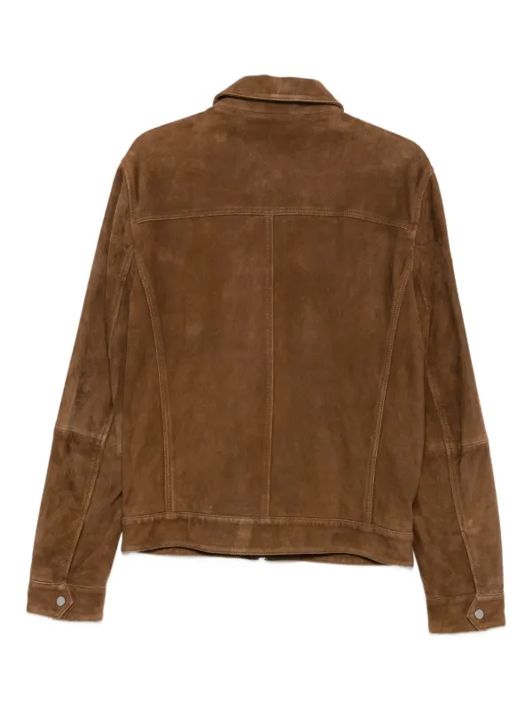 Superdry ジップアップ レザージャケット | ブラウン | FARFETCH JP