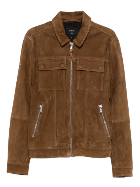 Superdry Lederjacke mit Reißverschluss